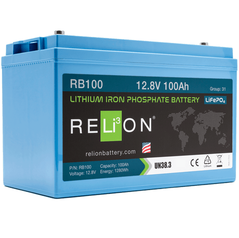 TESTED - Relion RB100 12.8v 100ah Lifepo4 w/BMS