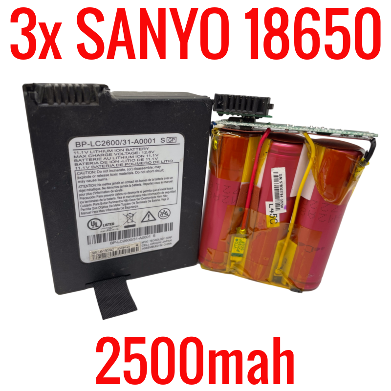 3 Sanyo 2500mah 18650 Cells in Modem Batteries - BP-LC2600/31