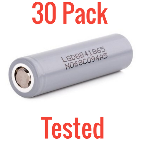 30x LG 2600mah 18650 Cells Fully Tested - LGABB41865