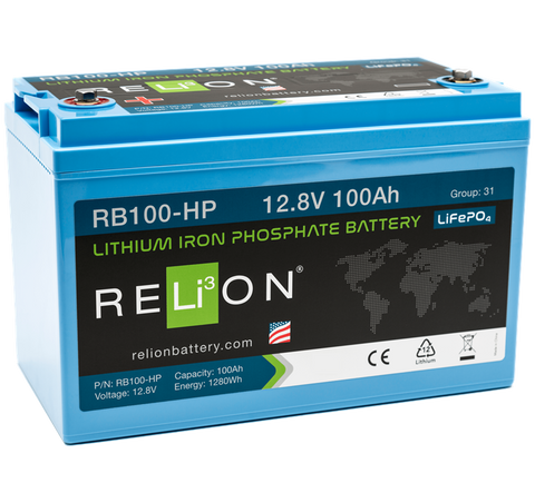 Tested - Relion RB100-HP 12.8v 100ah Lifepo4 w/BMS High Performance