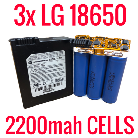 3 LG 18650 2200MAH CELLS IN MODEM BATTERIES