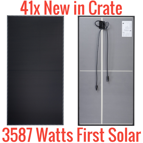 41x New First Solar 87.5w Solar Panels - Chino, California