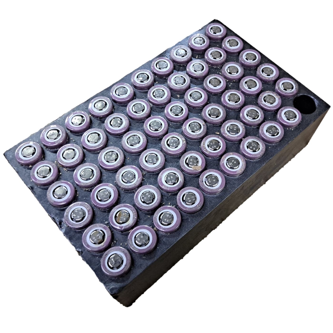 59 LG 2850mah 18650 cells with 3d print holder