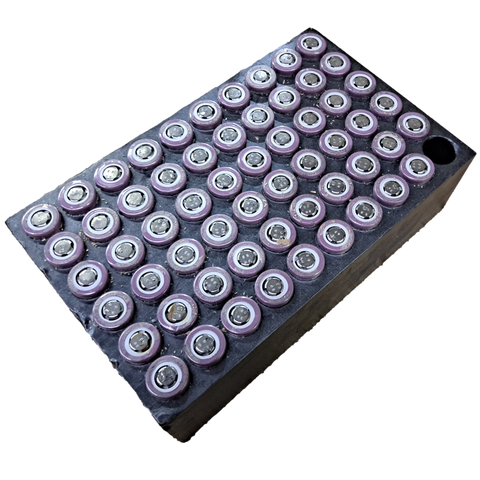 59 LG 2850mah 18650 cells with 3d print holder