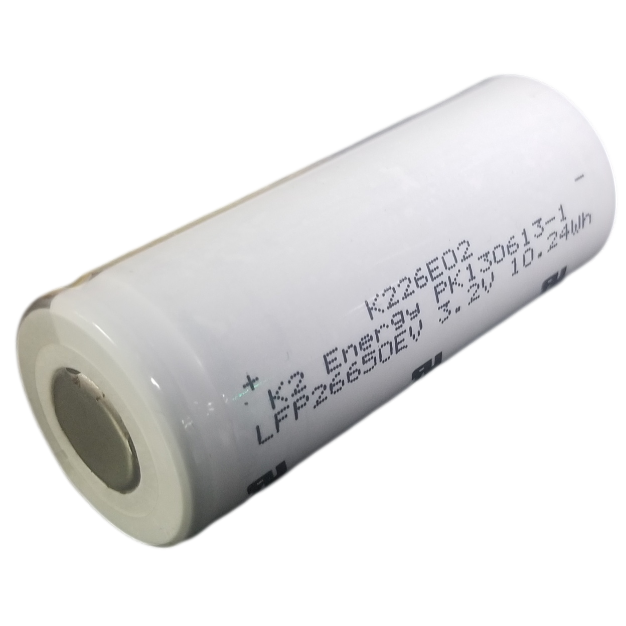 16 K2 26650 LFP26650EV 3200mah 10.24wh Lifepo4 White Vinyl NEW