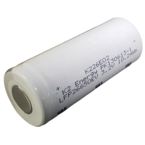 16 K2 26650 LFP26650EV 3200mah 10.24wh Lifepo4 White Vinyl NEW
