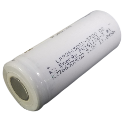 16 K2 26650 LFP26650EV 3700mah 11.84wh Lifepo4 White Vinyl NEW