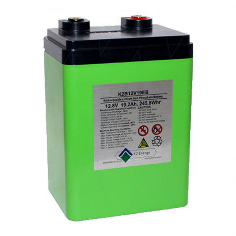12v 19.2ah 245.8wh K2 Lifepo4 Batteries with BMS K2B12V19EB
