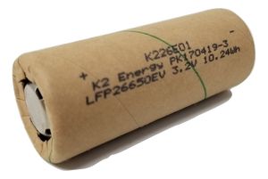 16 K2 26650 LFP26650EV 3200mah 10.24wh Lifepo4 Cardboard NEW