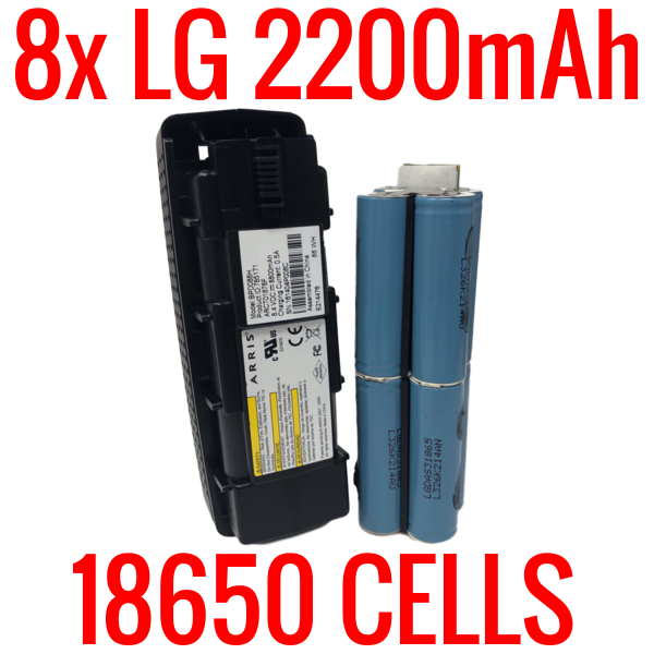 FULL CASE 20 MODEM 8 CELL PACKS 160 CELLS LG 2200MAH 18650