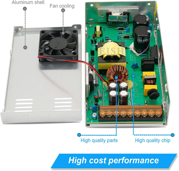 USED 24V 25A 600W Switching Power Supply