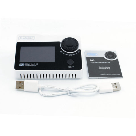 ToolkitRC M8 300W 15A Balance Charger Tester