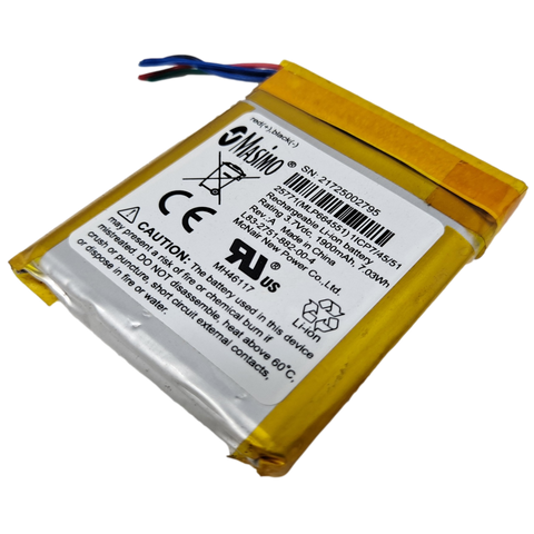 3.7V 1900mah 7.03WH CELLS W/ BMS Masimo - No connector