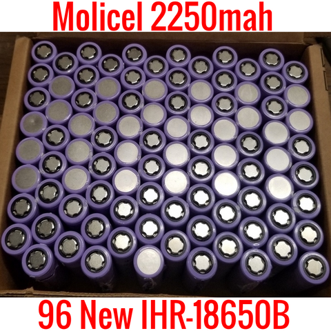 96 NEW MOLICEL 2250MAH IHR-18650B PACKS