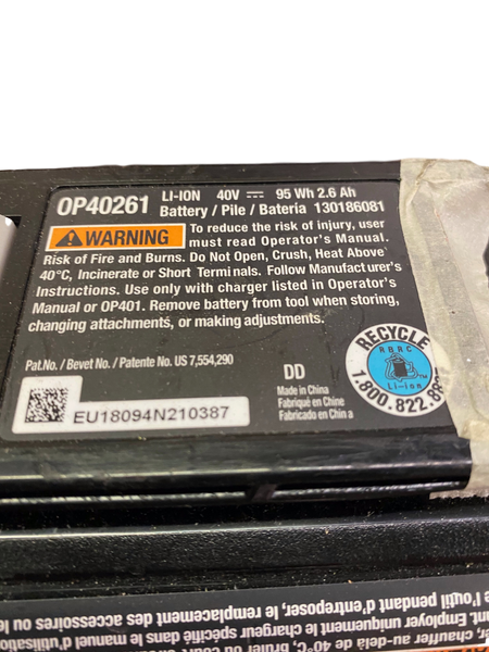 RYOBI OP40261 36V BATTERIES FOR PARTS/REPAIR