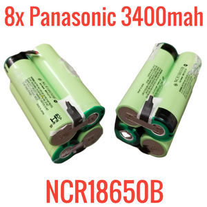 8x Panasonic 3200mah NCR18650B cells IBH9100