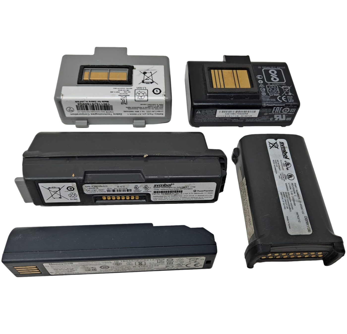 10 Pounds of Mixed Scanner Battery Packs - 60-80 Cells