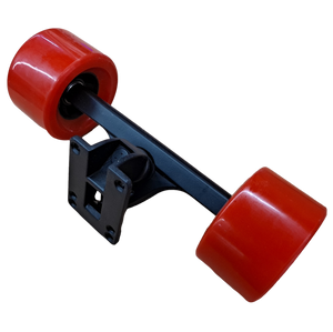 Red Electric Skateboard Trucks and Wheels