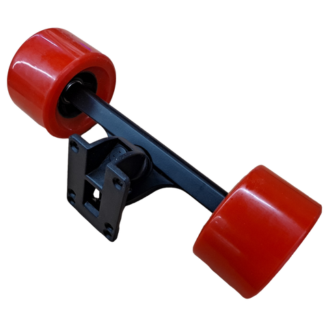 Red Electric Skateboard Trucks and Wheels