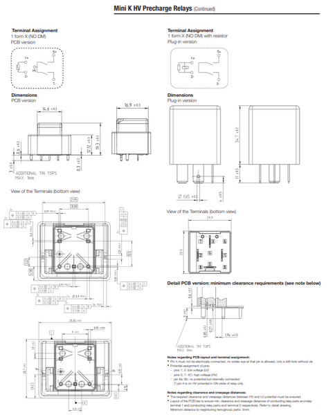 TE Connectivity V23700-F0002-A408 20a Precharge relay