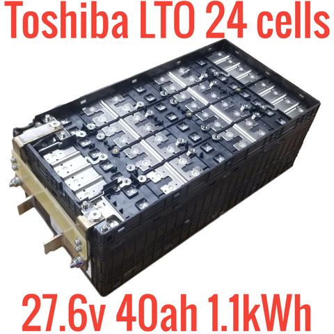 24v 1.1kWh LTO Toshiba SCiB 20,000 cycles! 24 cells with Enclosure