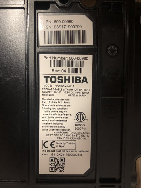 36v LTO Toshiba SCiB 20,000 cycles! 16 cells - Location B-5