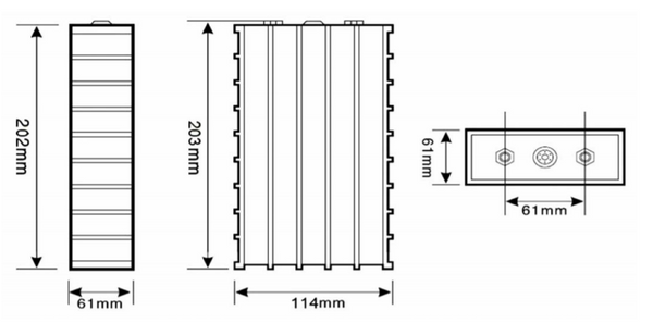 Winston 3.2v 60ah Lifepo4 Prismatic Battery