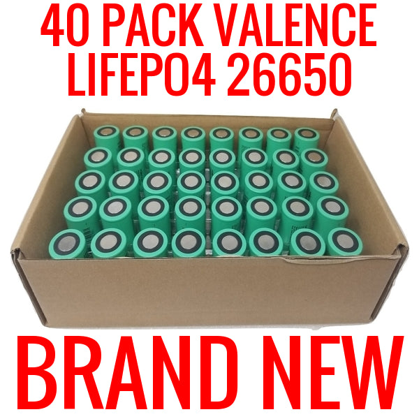 40 VALENCE IFR26650PC 26650 2500mah Lifepo4 - Shelf A1
