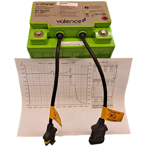 STRIPPED POSITIVE TERMINAL - FULLY TESTED Valence U-Charge RT Series U1-12RT LifePo4 Battery 12V 40Ah 512wh