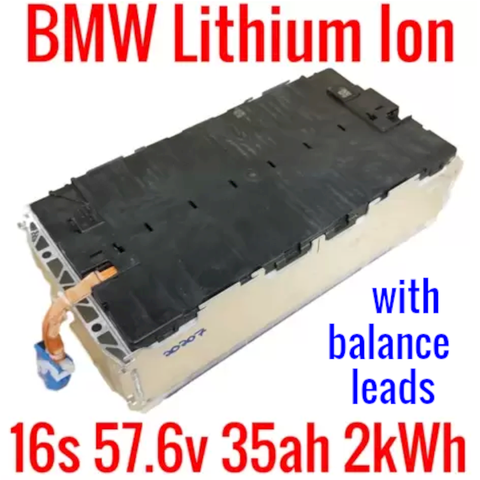BMW OEM 16s 57.6v 35ah 2kWh WITH LEADS