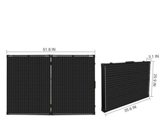 200 Watt 12 Volt Monocrystalline Foldable Solar Suitcase